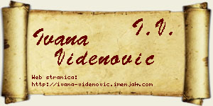Ivana Videnović vizit kartica
